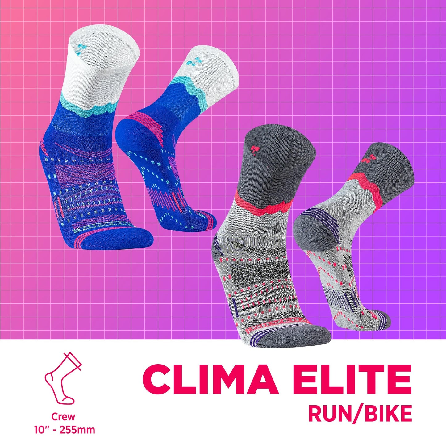 CLIMA ELITE Calcetines Running y Ciclismo, 2 pack
