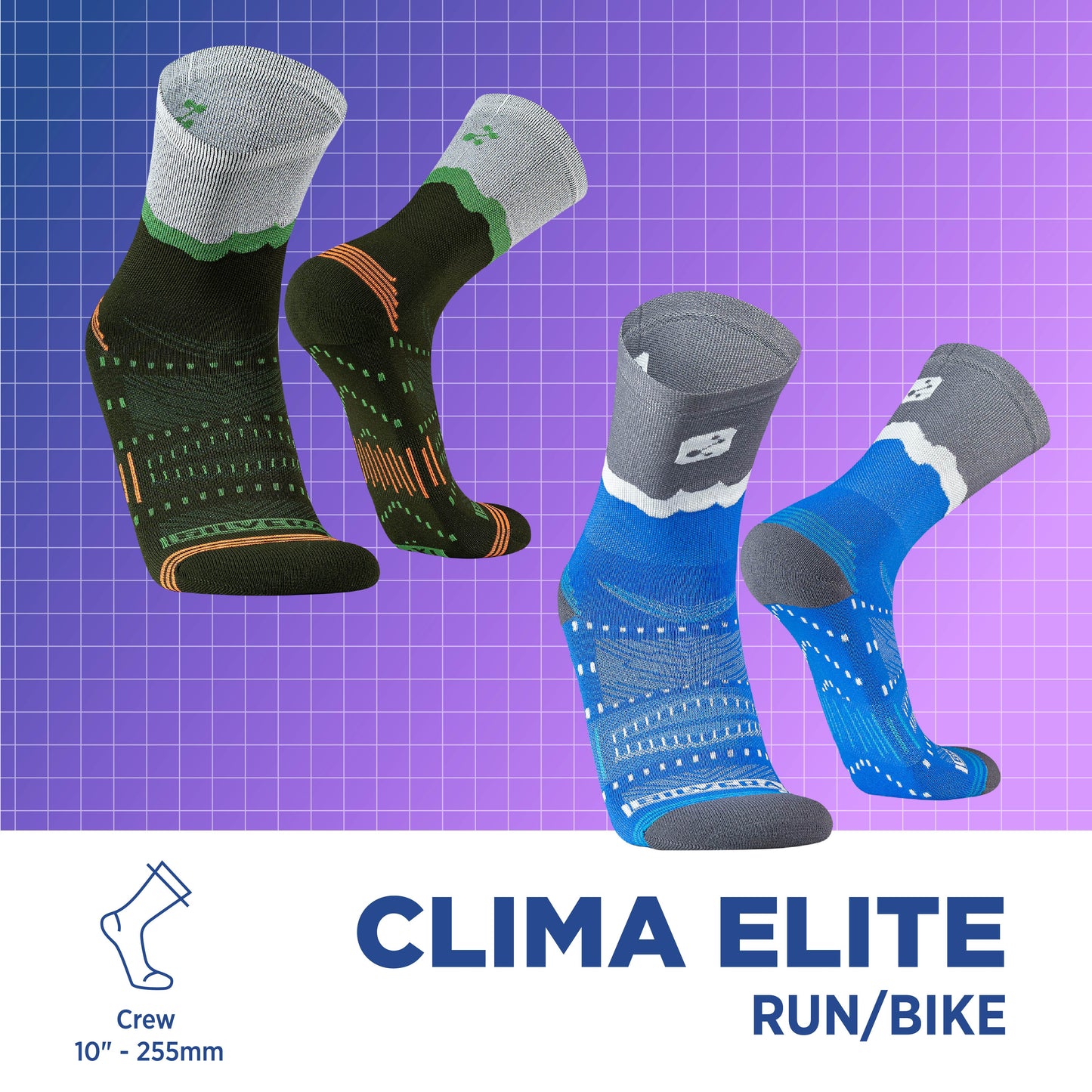 CLIMA ELITE Calcetines Running y Ciclismo, 2 pack