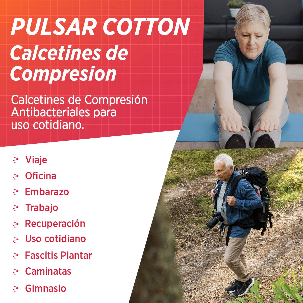 Calcetines de Compresión de Algodón | Pulsar Cotton