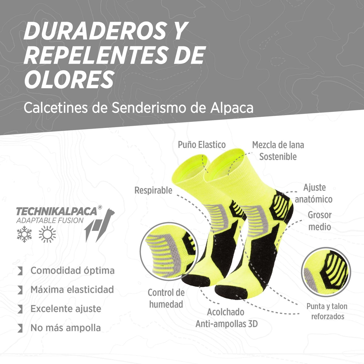 CAMINO Calcetines Térmicos Trekking, Outdoor & Sports