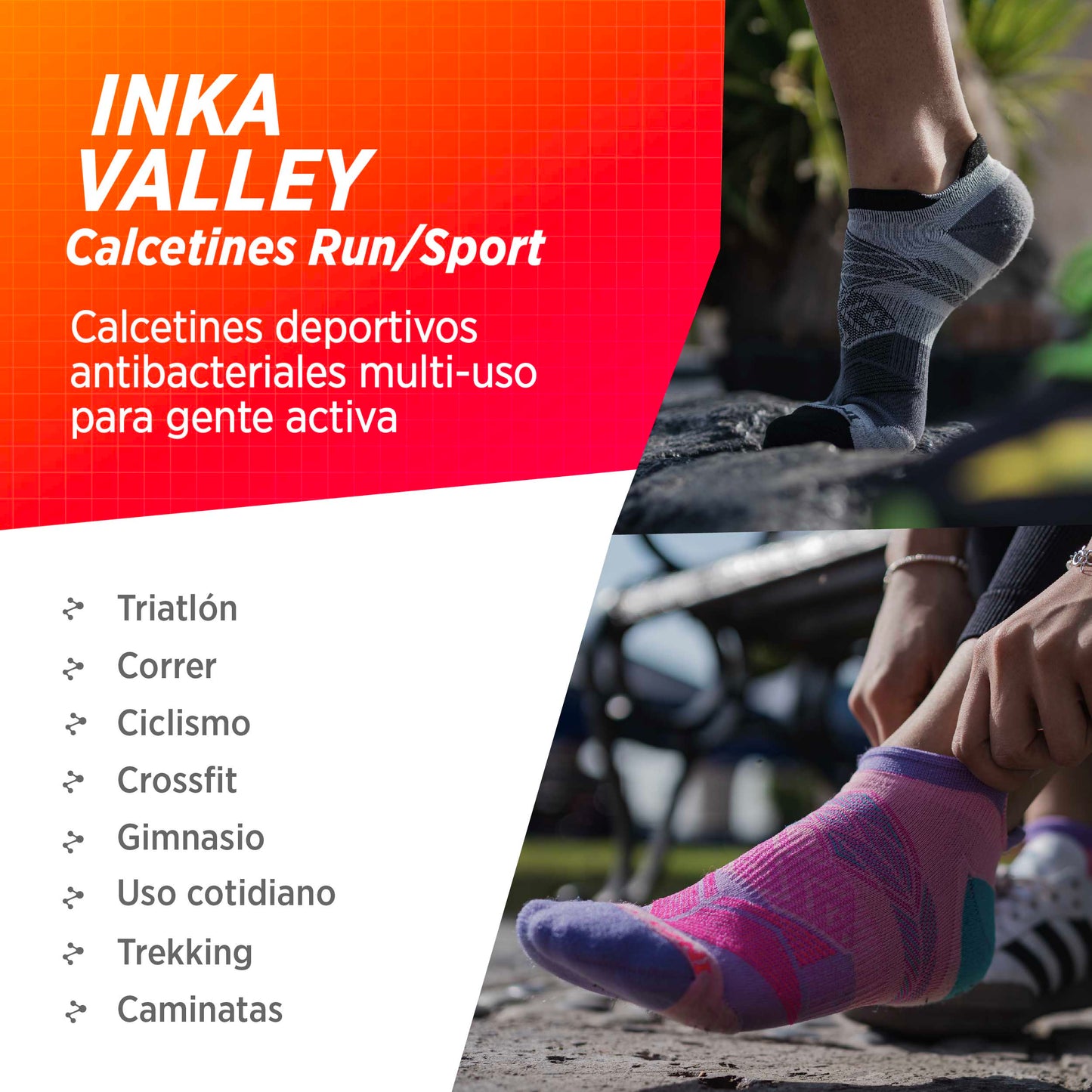 Calcetines Cortos de Compresión | Inka Valley 2-Pack