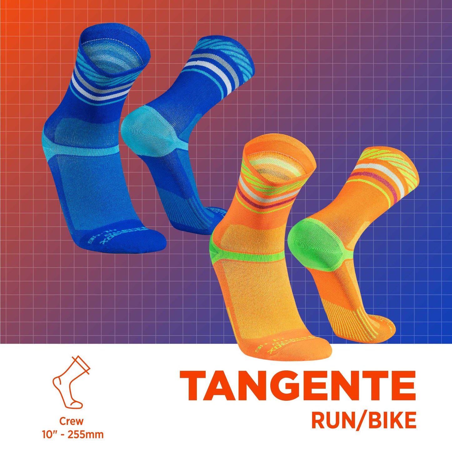 TANGENTE Calcetines Running Ciclismo (Ultra Light) - 2 Pares