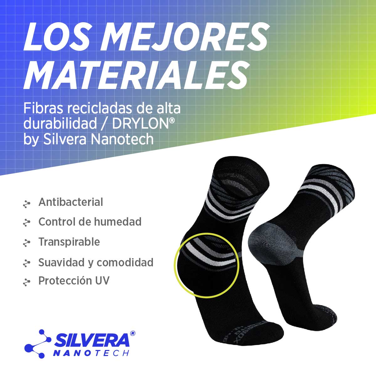 TANGENTE Calcetines Running Ciclismo (Ultra Light) - 2 Pares