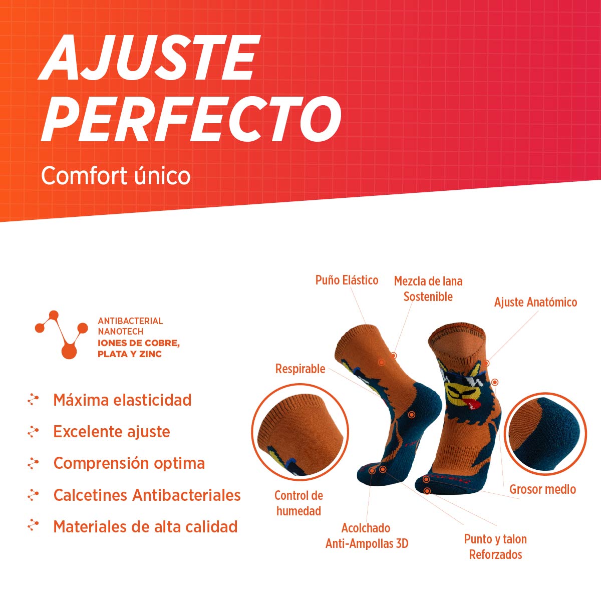 Calcetines de Trekking de Baby Alpaca & Microfibra | Alpaloca