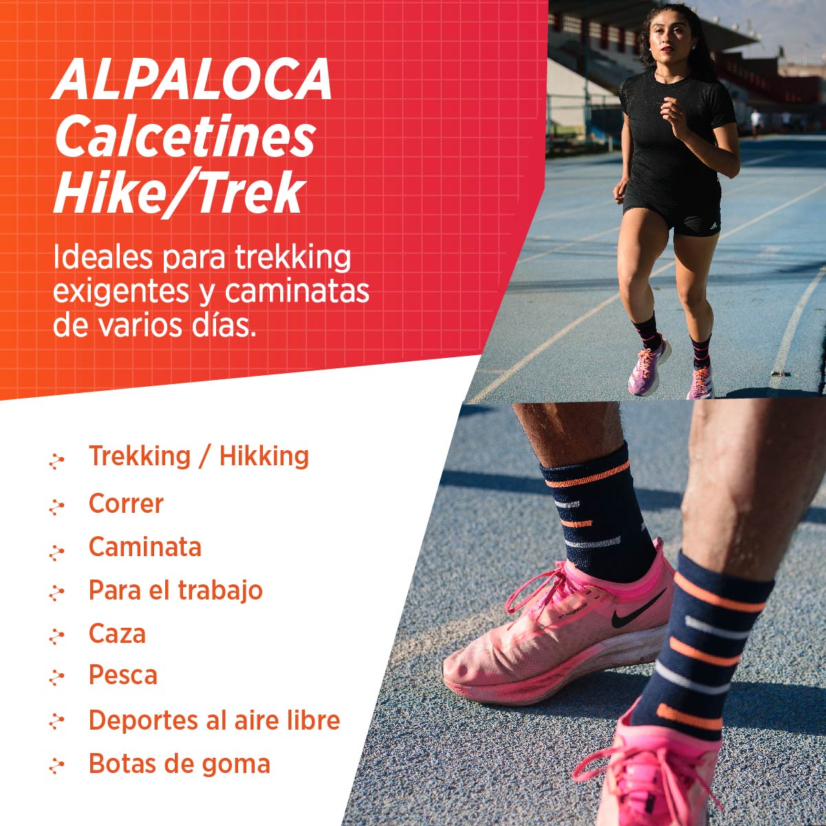Calcetines de Trekking de Baby Alpaca & Microfibra | Alpaloca