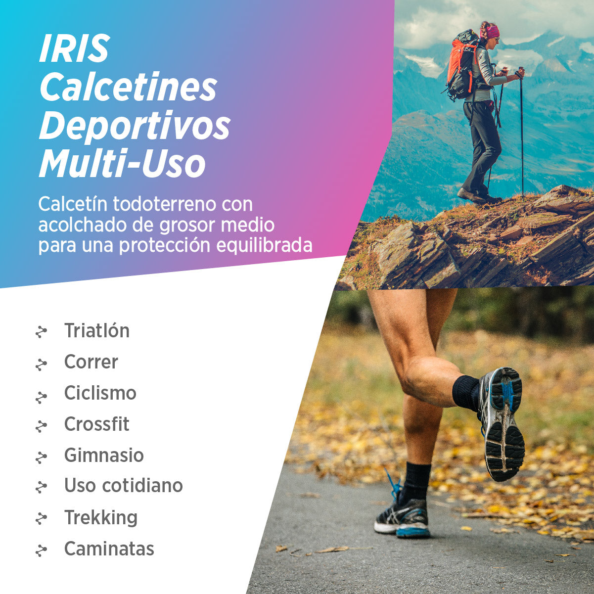 Calcetines Running/Cycling | Iris Tab, 03-Pack