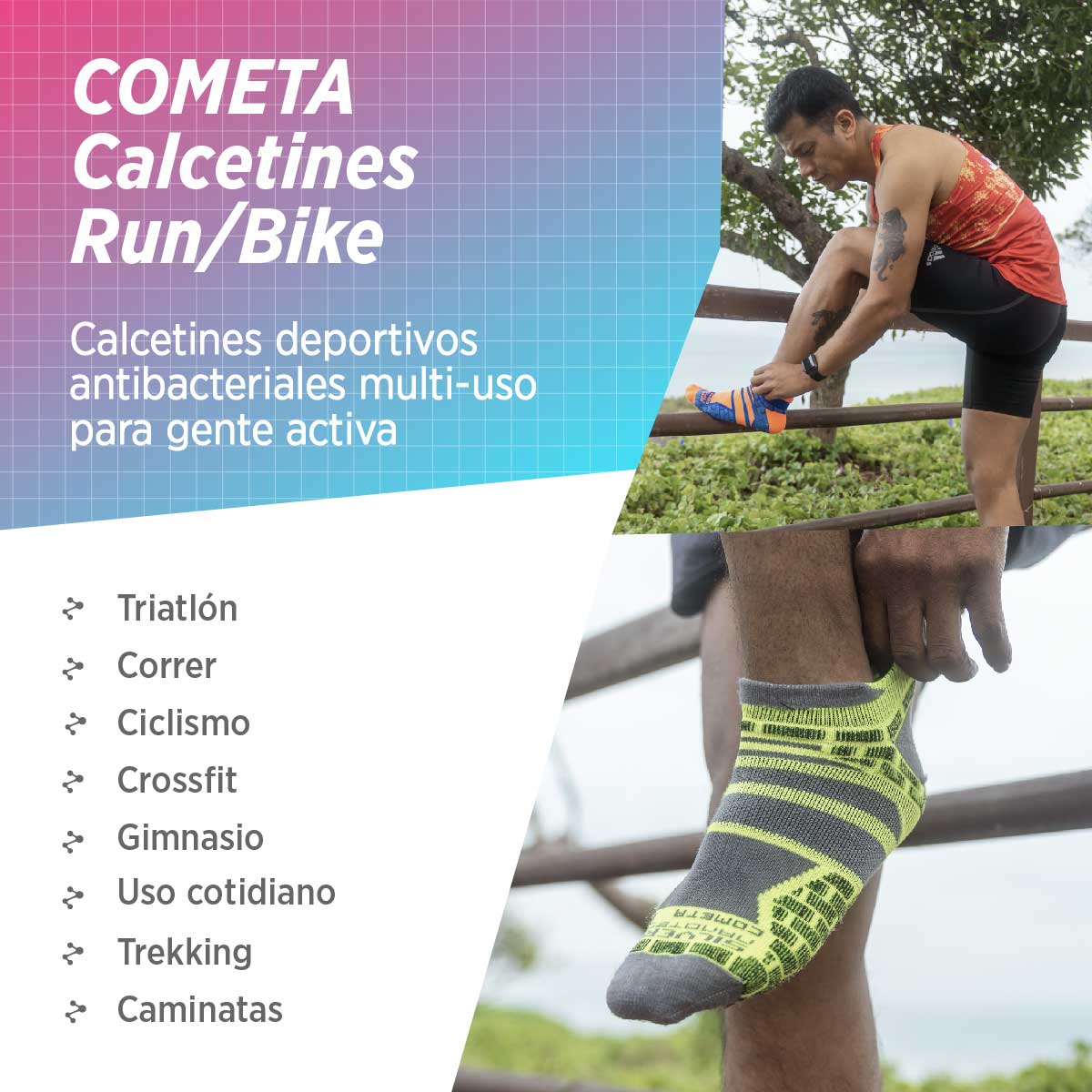 Calcetines Cortos Deportivos para Running Caña Baja | Cometa