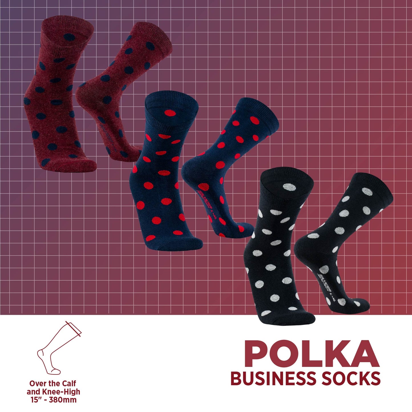 Calcetines de Vestir Unisex | Polka, 03-Pack