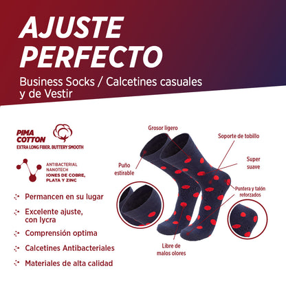 Calcetines de Vestir Unisex | Polka, 03-Pack